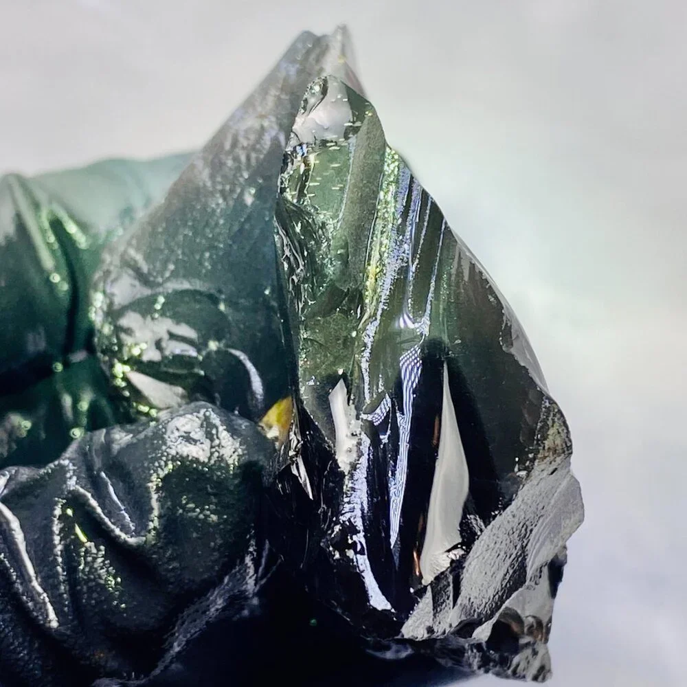 Rainbow Obsidian Rough Raw Lapidary Glass Butte Oregon Rare Purple Green 5 oz. - Picture 11 of 13